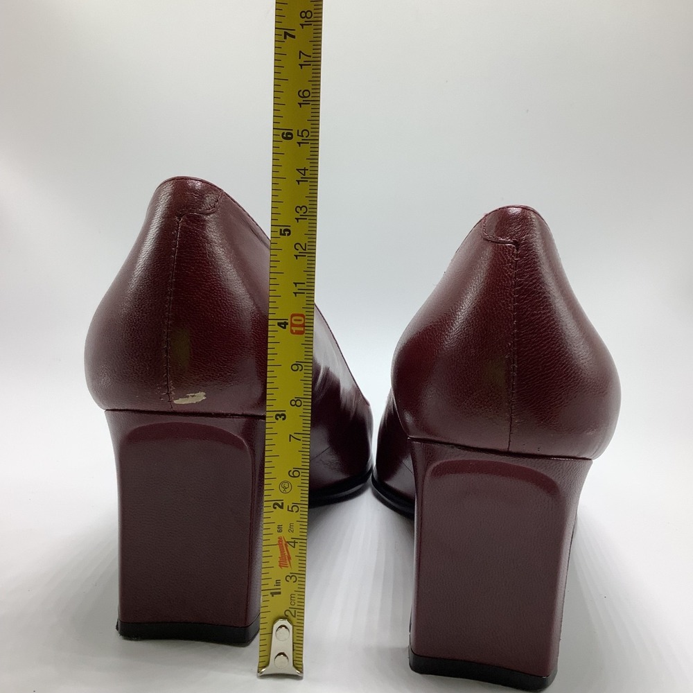 Cloud 9 Burgundy Square Toe Pumps 8.5M - Picture 9 of 11
